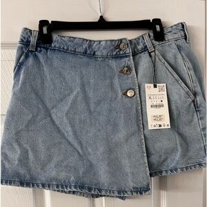 NEW TAGS ON ZARA DENIM SKORT XL